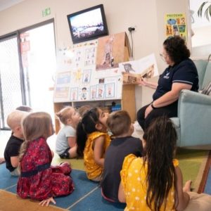 A teacher telling a story to the kids - Underwood Early Learning Centre