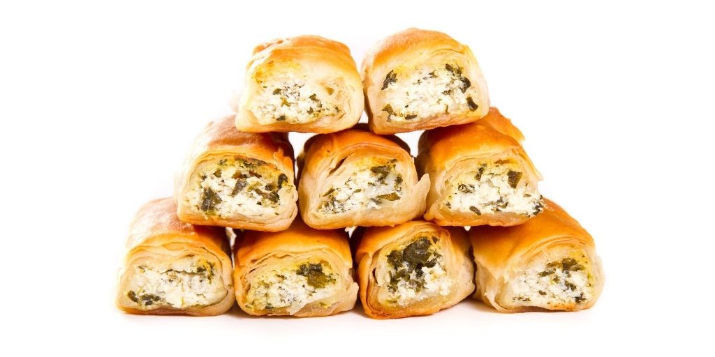Jan-recipe-blog image Spinach and Cheese rolls piled up - Your ELC Recipe of the month