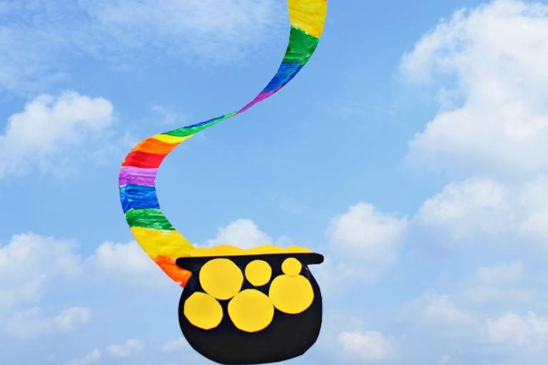 Pot-of-Gold-Craft Pot of Gold with Rainbow Twirl Craft - DIY activity of the month - Your ELC