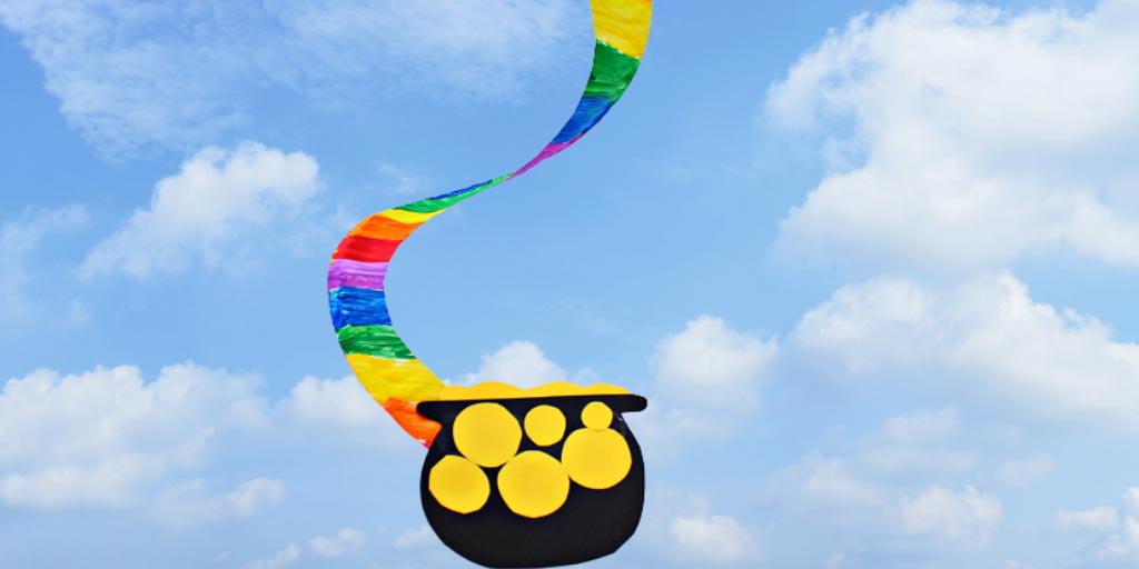 Pot-of-Gold-Craft Pot of Gold with Rainbow Twirl Craft - DIY activity of the month - Your ELC