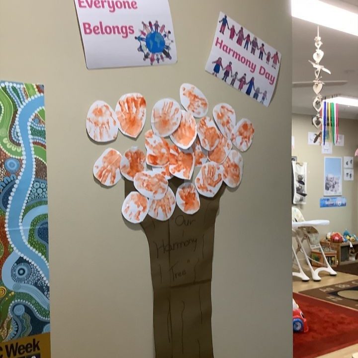 A tree with handprints of kids on a wall - Cleveland April 2022 Newsletter image