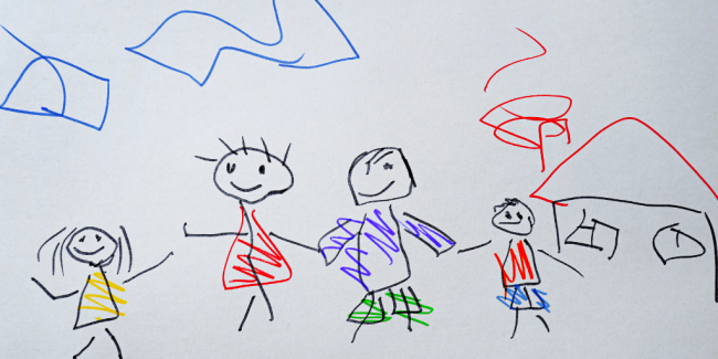 Why is Drawing Good for your Child? A kid's drawing of a family - Your ELC