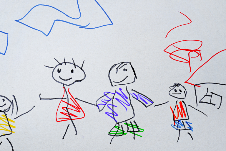 Why is Drawing Good for your Child? A kid's drawing of a family - Your ELC