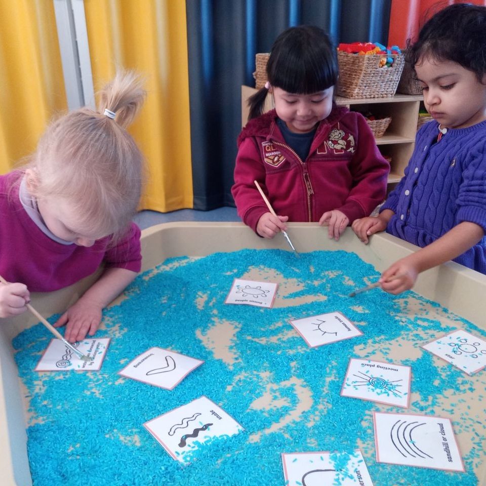 Kids painting on small cardboards with drawing - Your ELC