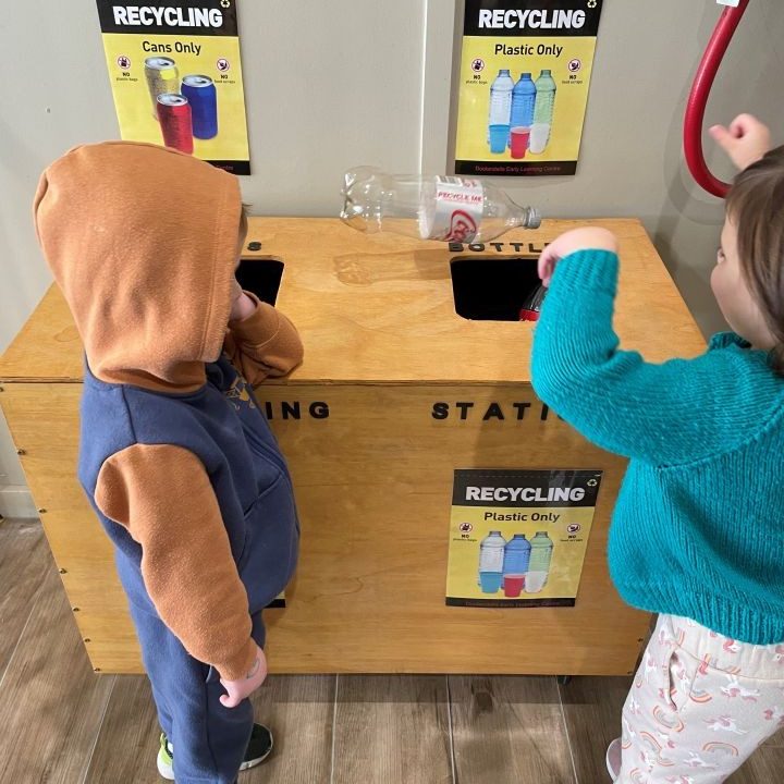 Kids segregate trash in bin - Dooelandella July 2022 Newsletter