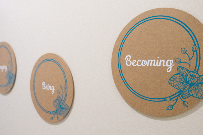 ELYF wooden discs hanging on the wall - Your ELC blog image