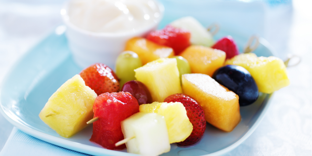 KidFriendly Recipe Fruit Skewers with Yogurt Your ELC